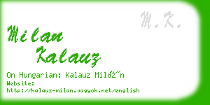 milan kalauz business card